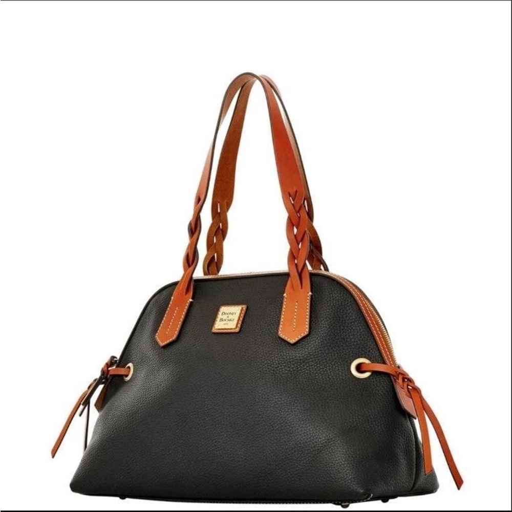 Dooney & Bourke Dome Satchel Leather Black *NWT